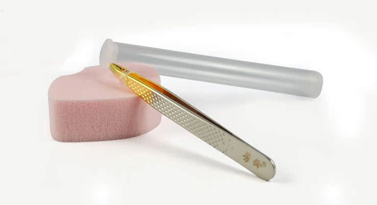 芳龄眉夹不锈钢眉毛夹镊子拔毛钳拔小胡子拔白发硅胶防滑高端设计