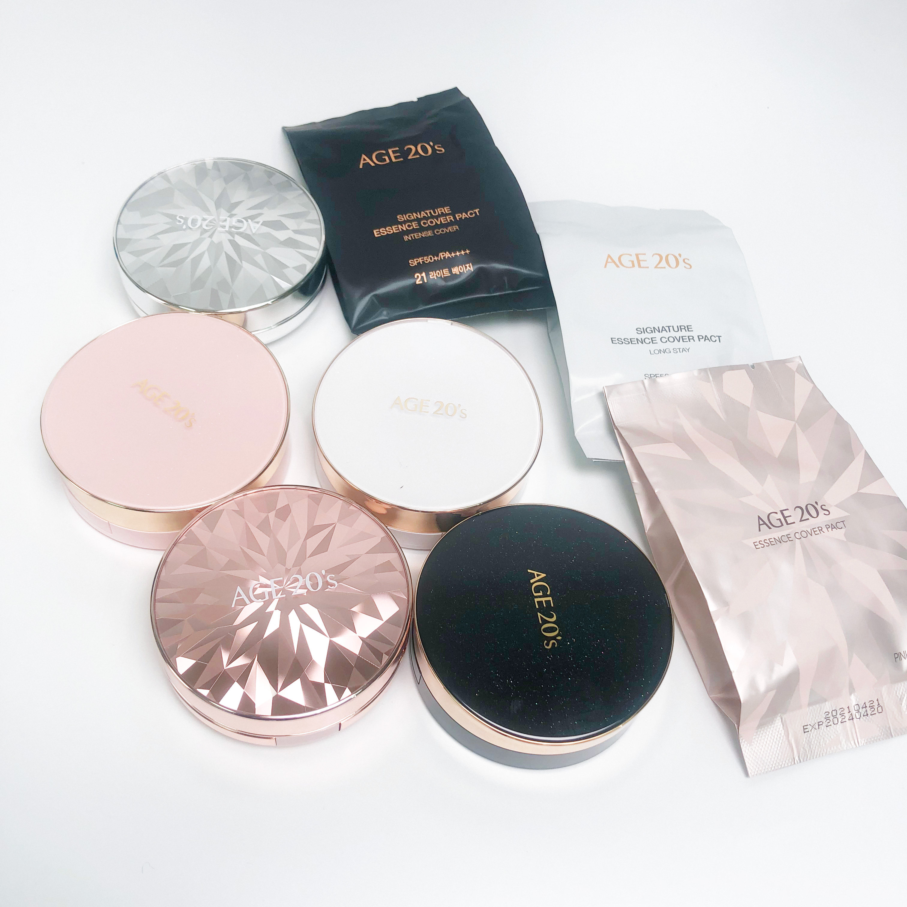 气垫韩国爱敬替换芯空盒新款age20钻石三色拉花bb霜