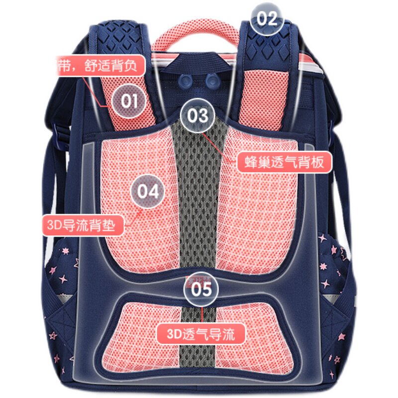 顺丰速发suneight英伦范悬浮书包超轻减压护脊轻便书包