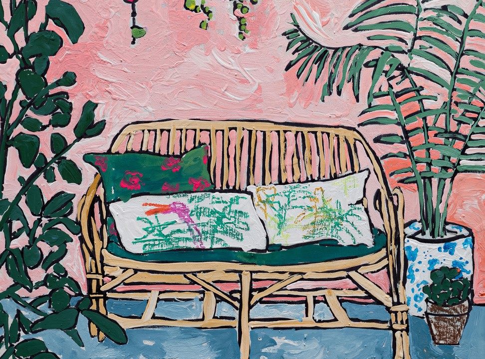 larameintjes南非小众艺术家油画粉色天堂卧室客厅现代装饰画