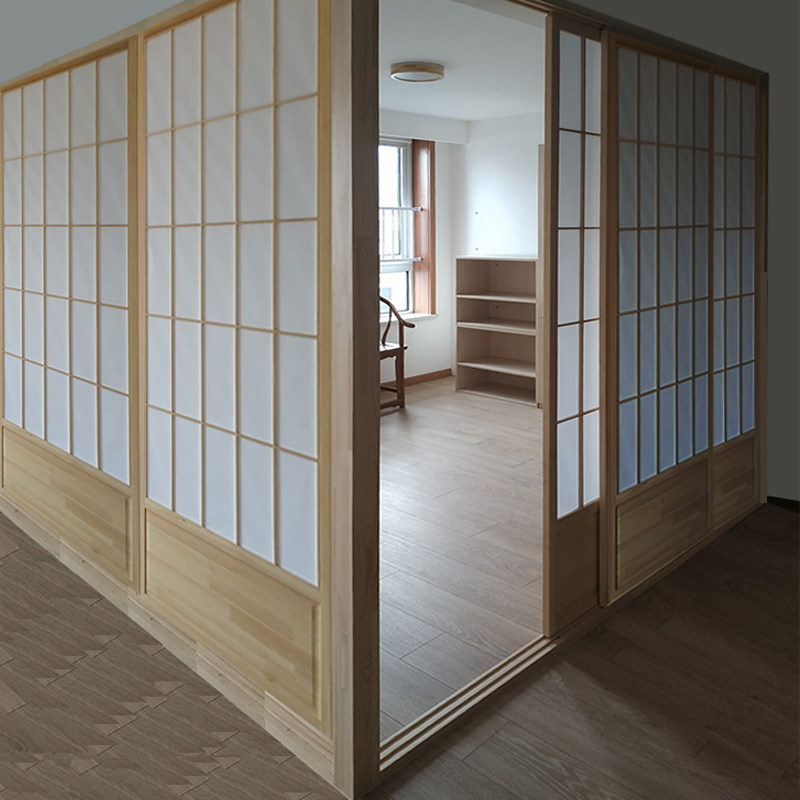 定制日式榻榻米格子门推拉门和室门移门拉门隔断实木门定制障子门