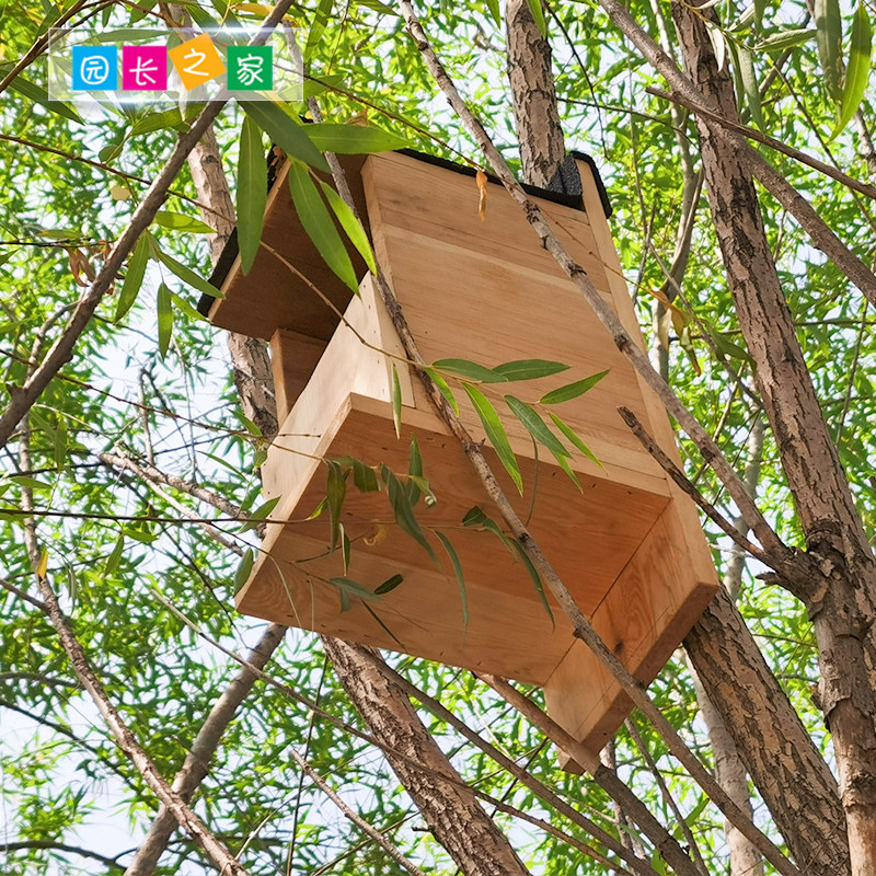 溪谷森林自然教育开放式鸟巢木制鸟屋鸟窝喂鸟其它早教玩具类