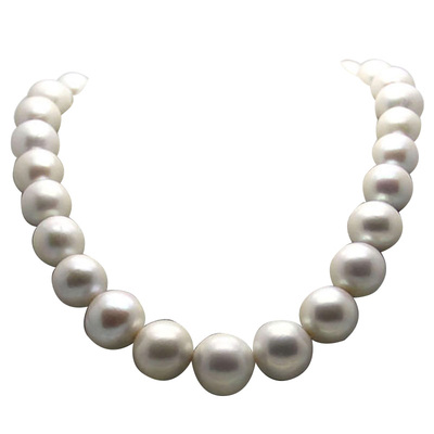 殿堂1416毫米天然珍珠大白项链正圆高亮泽亮泽高品质奢华礼物颈饰