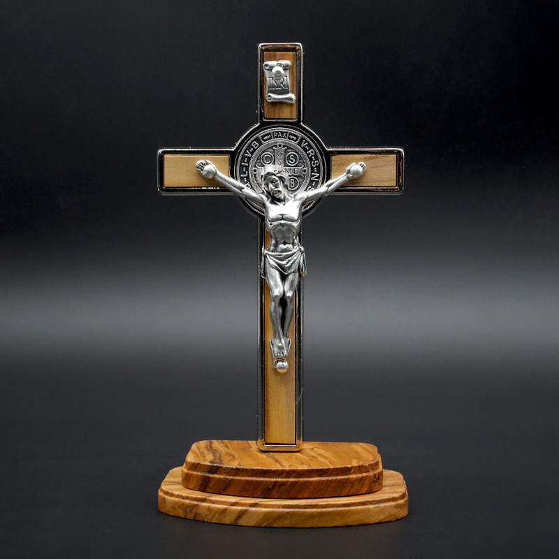 橄榄十字架本笃驱魔意卡米诺意大利进口居家摆件摆件