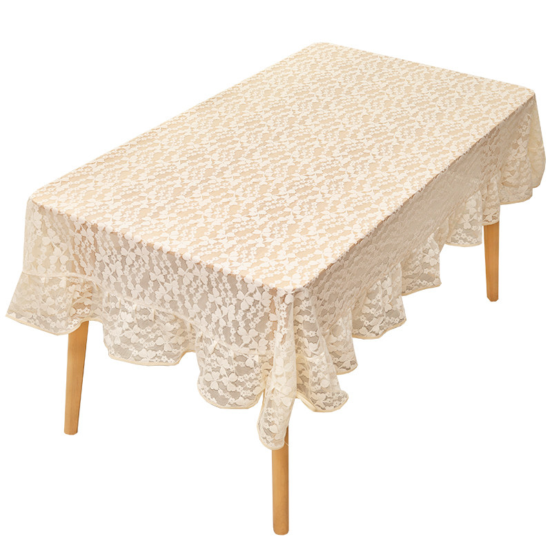 桌布镂空蕾丝布艺轻奢北欧田园长方形茶几餐桌桌布