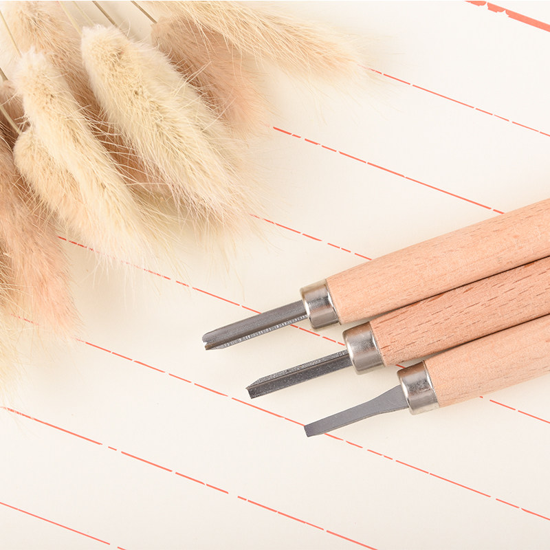 刻刀雕刻版画印象时光橡皮白钢金木手工平刀美工刀