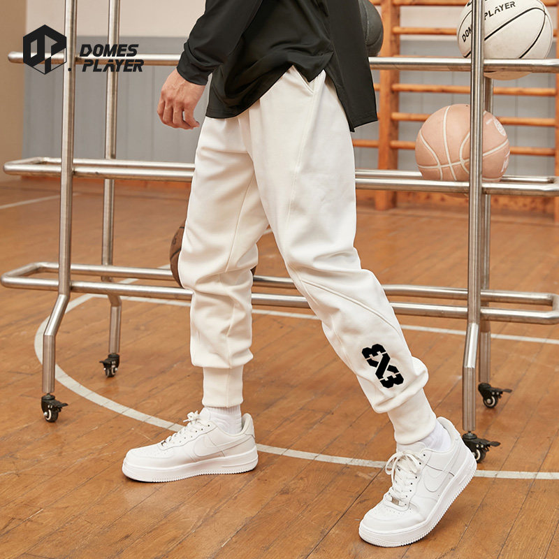 3x3篮球长裤春夏季美式运动裤男刺绣宽松束脚裤黑色卫裤篮球长袖