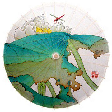 纸伞油纸工笔荷花传统工艺摄影cos吊顶装饰工艺伞