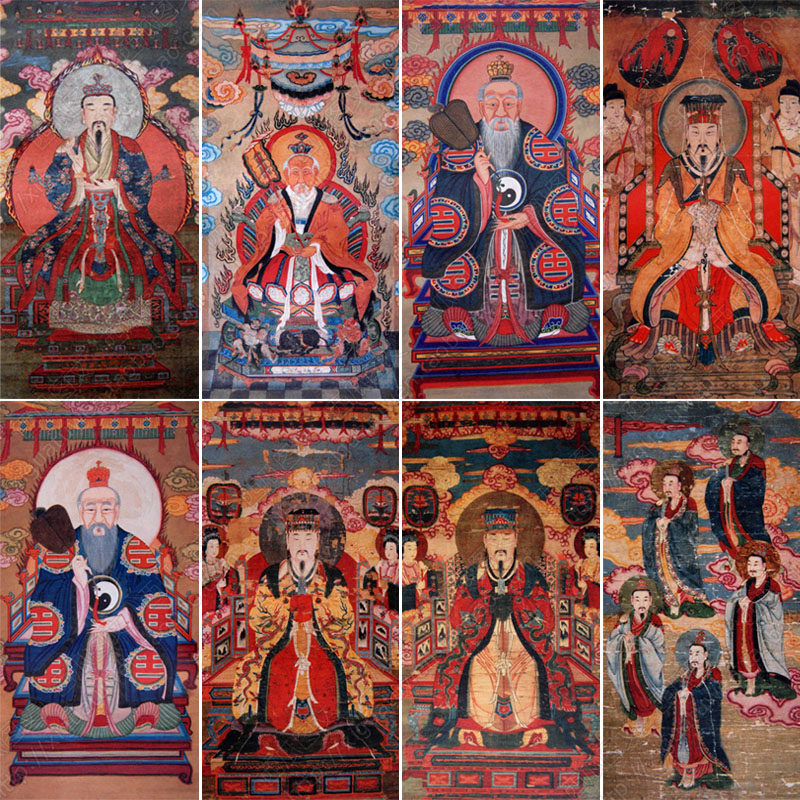 仙家画像传统文化神仙道教三清真武东岳大帝菩萨设计素材