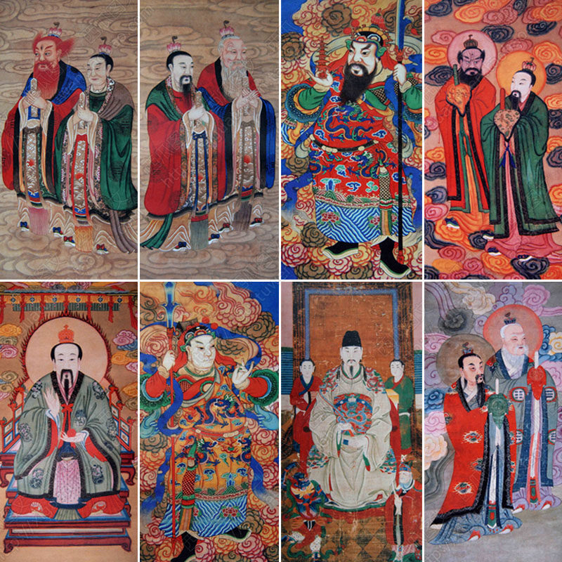 仙家画像传统文化神仙道教三清真武东岳大帝菩萨设计素材