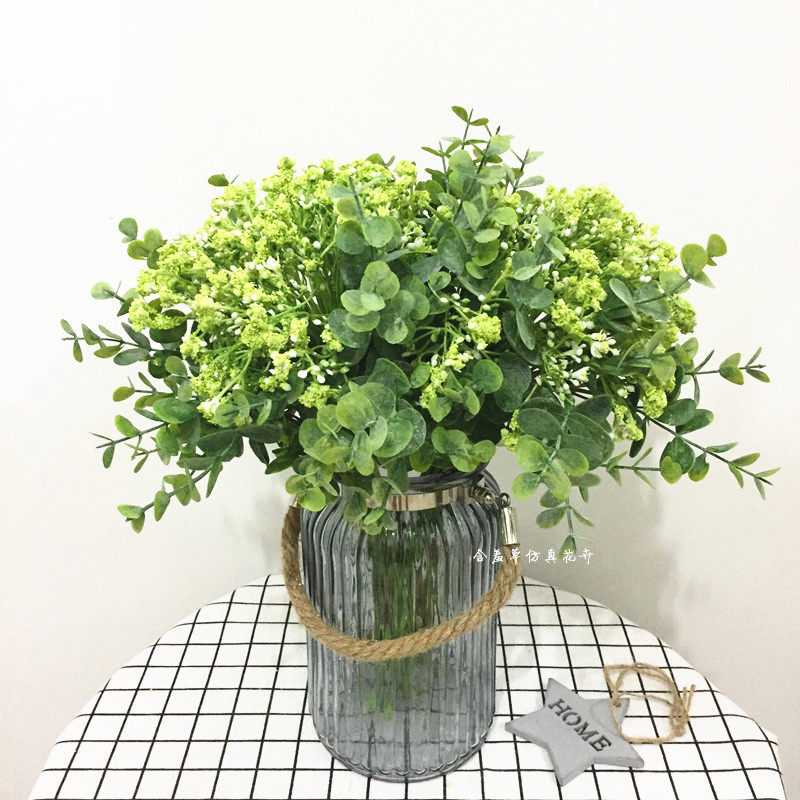 森系手扎小碎花尤加利小把花扎束婚礼装饰花软装陈列家居搭配花艺