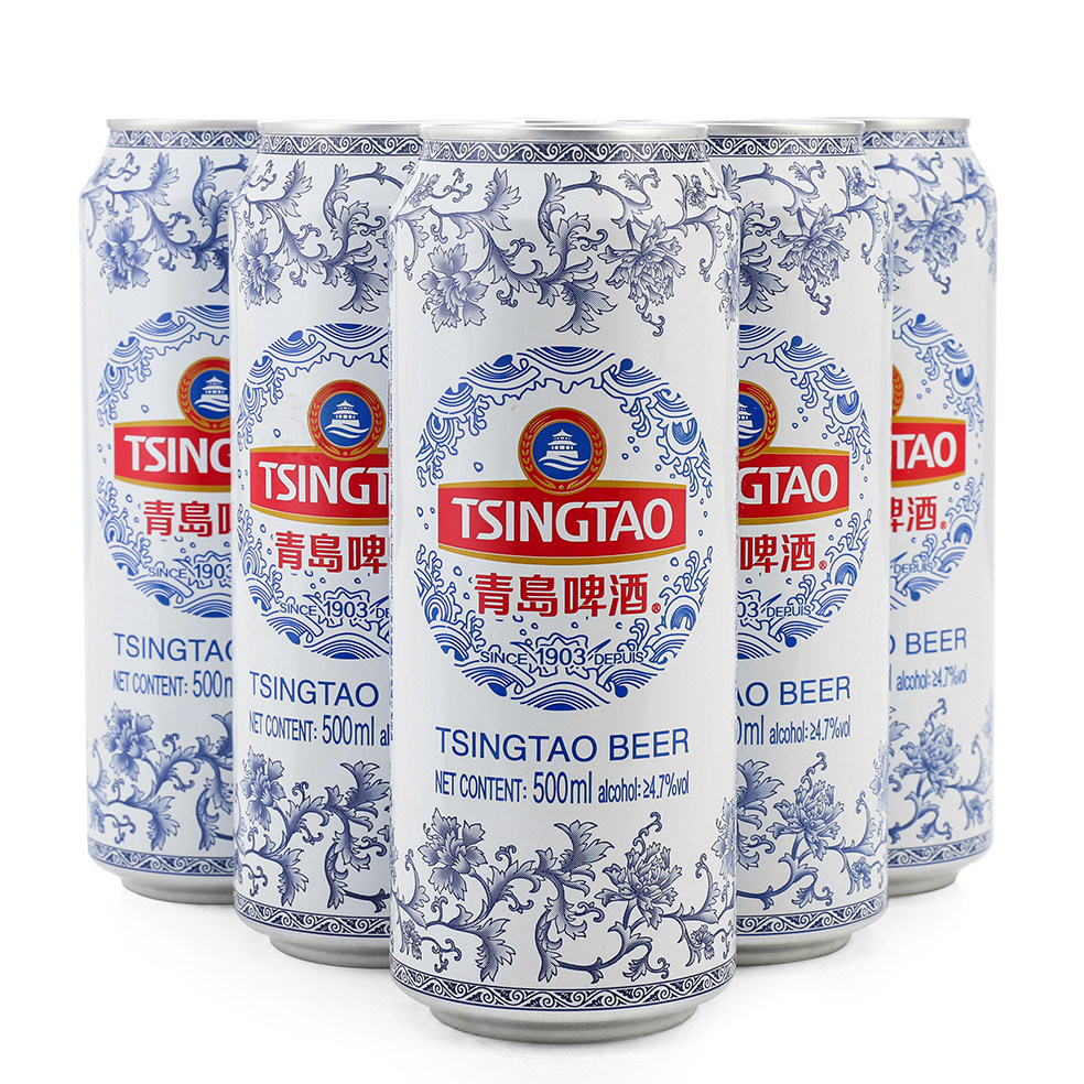 青岛市中国大陆地区青岛啤酒青花瓷中文版500ml12听包啤酒