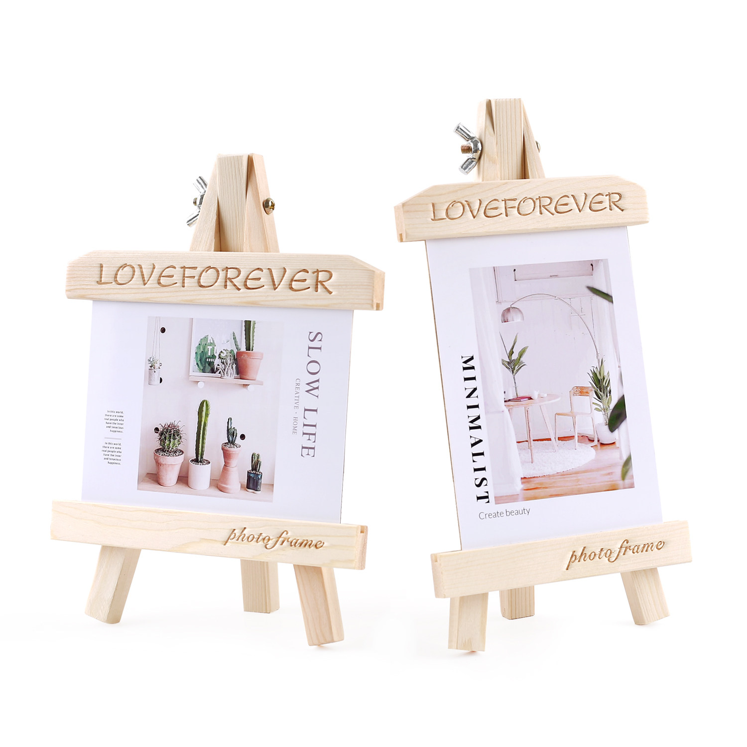 实木创意相框摆台7寸5寸6 8 10 12 a4洗照片定制刻字生日纪念礼物