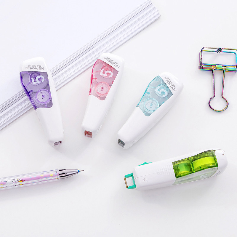 日本plus普乐士修正新款wh665mr2迷你型智能滚轮修正带