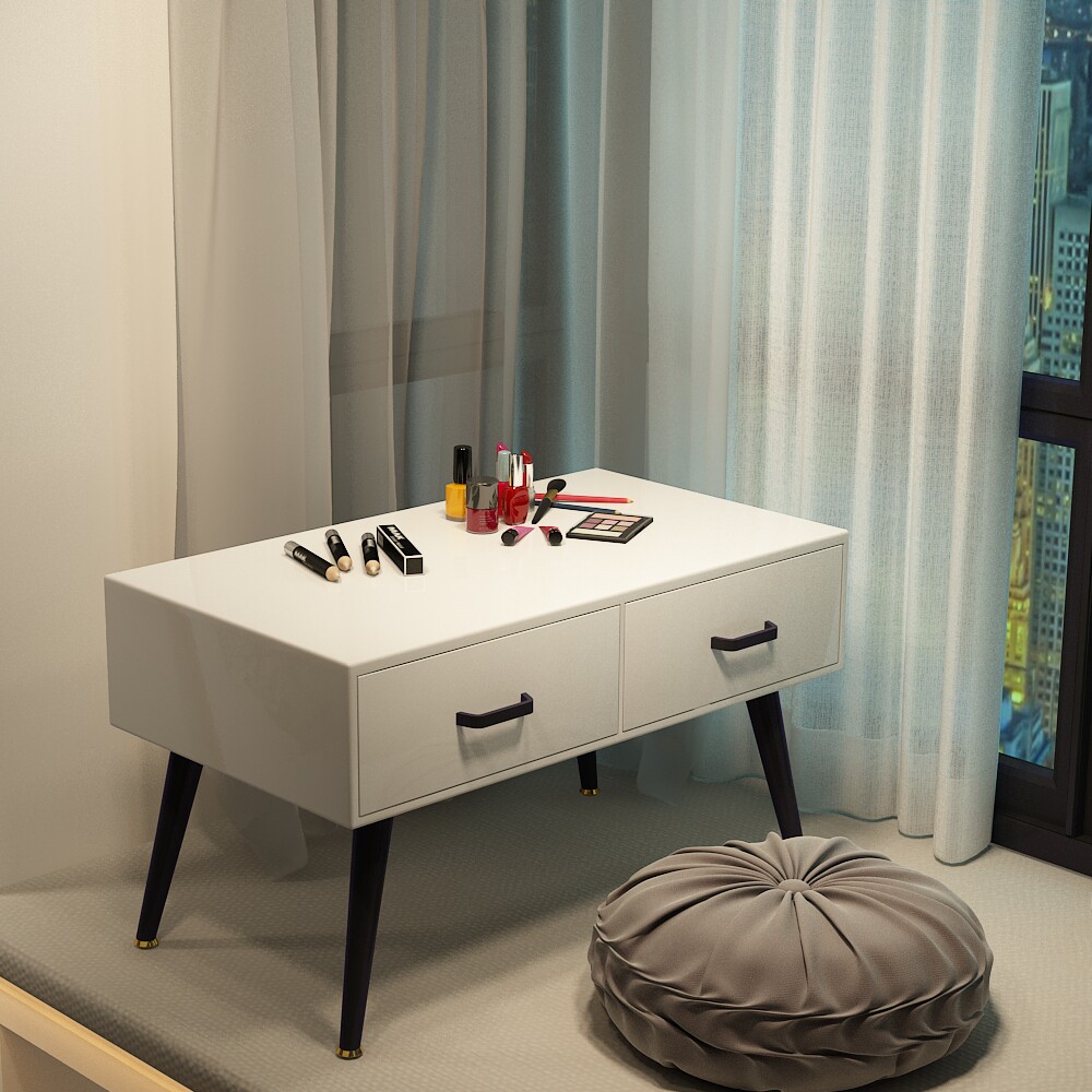 化妆轻奢北欧飘窗梳妆台户型桌网现代梳妆台