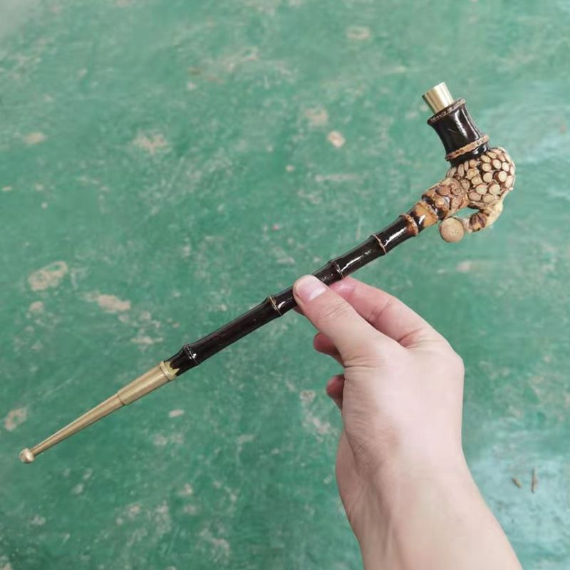 烟斗老式直款贵州手工紫竹烟杆竹节烟锅烟斗