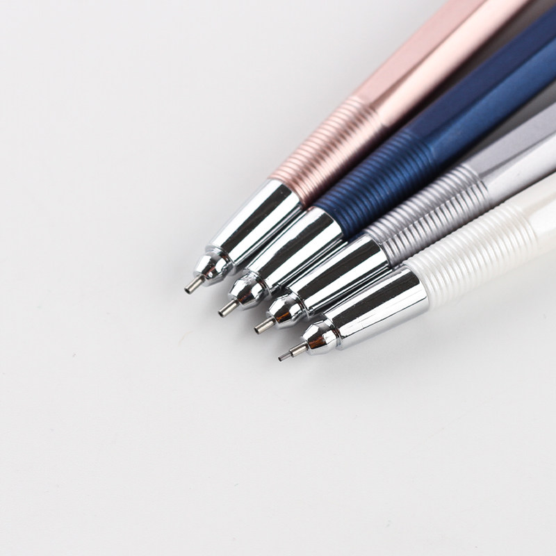 金属铅笔闪烁烁之星0.5mm按动六菱菱角防滑自动铅笔