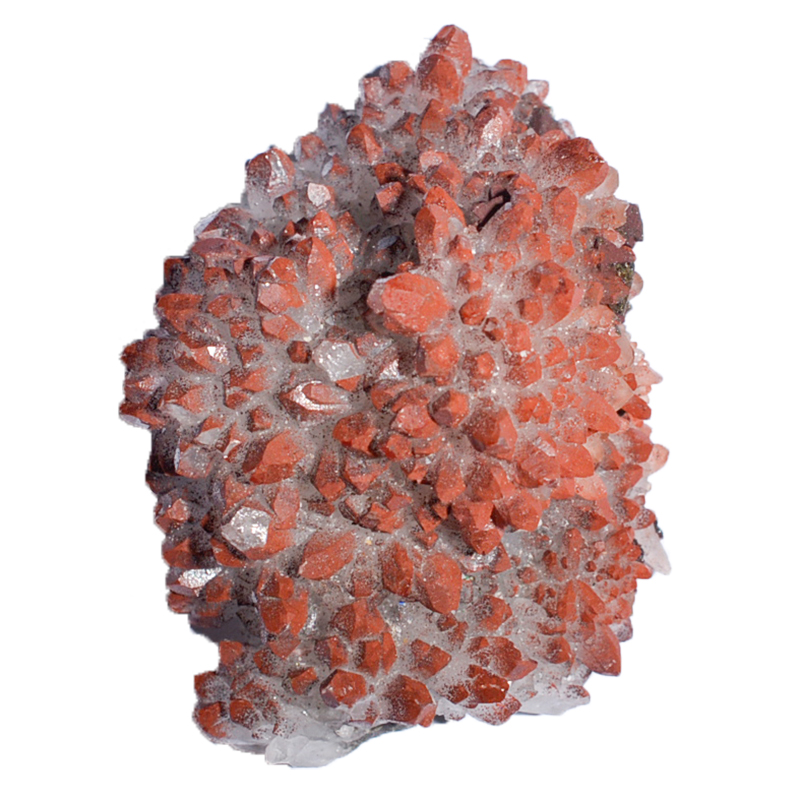 蒙皮红水晶特色矿物天然宝石原矿家居送礼收藏摆件