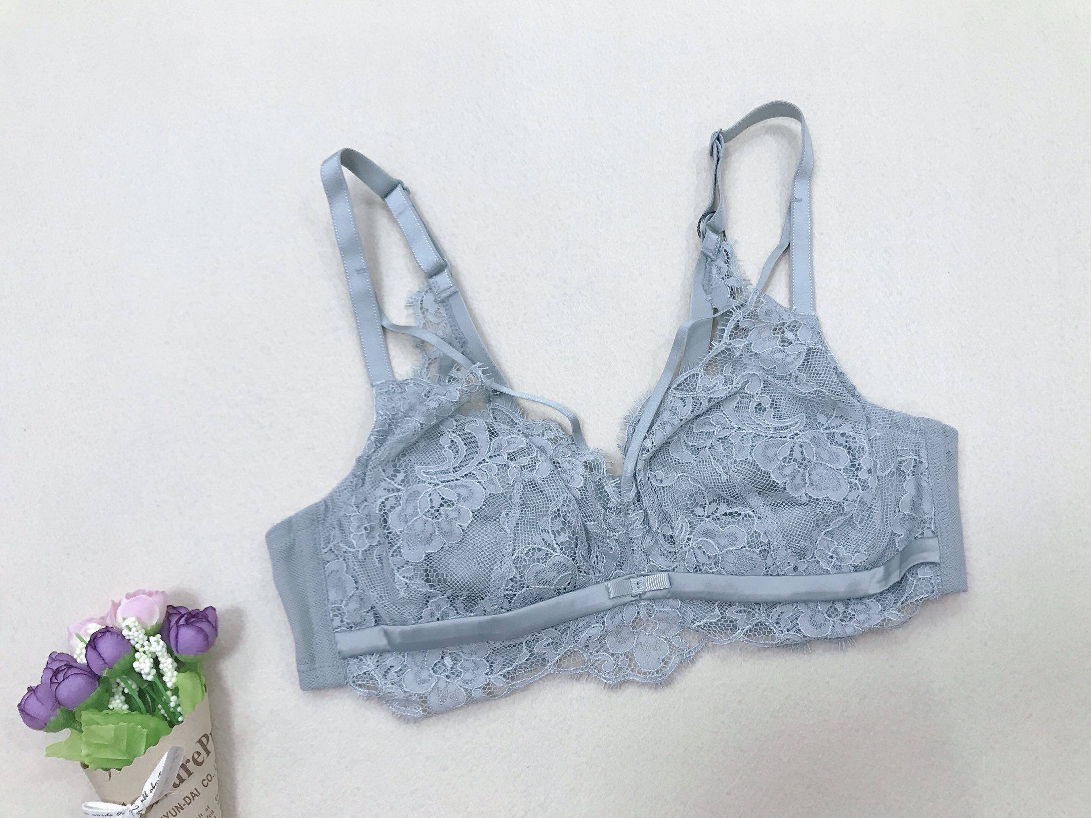 梧桐超薄水晶杯聚拢性感蕾丝美背女内衣wn858117单件