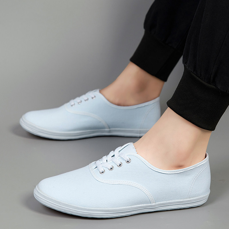帆布布鞋晨练武术鞋太极小白布鞋护士男鞋药厂布鞋
