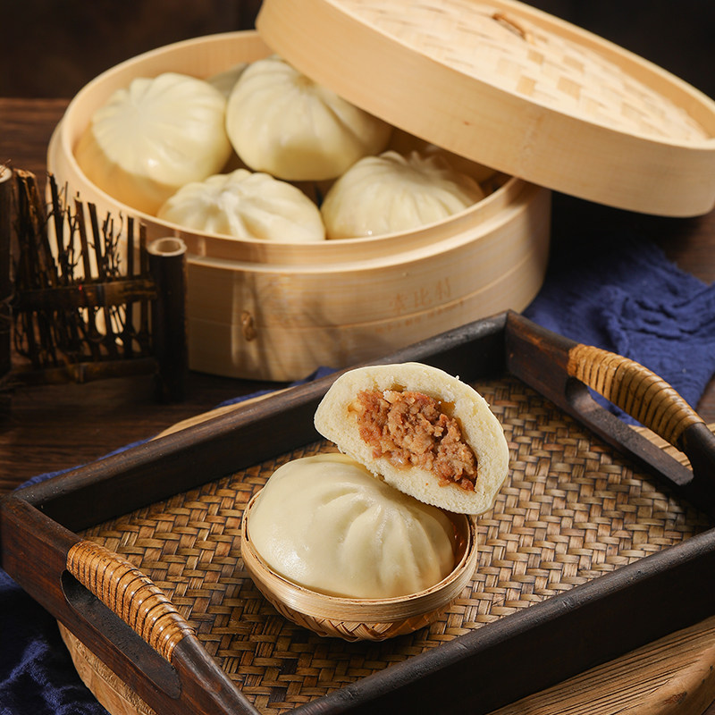 长沙百年德园经典鲜肉大包儿童早餐速食半成品包点