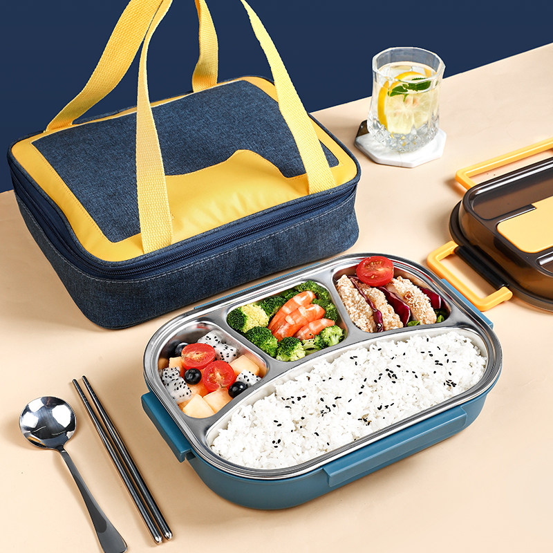 不锈钢保温饭盒上班族小学生专用便携便当分隔食堂饭盒