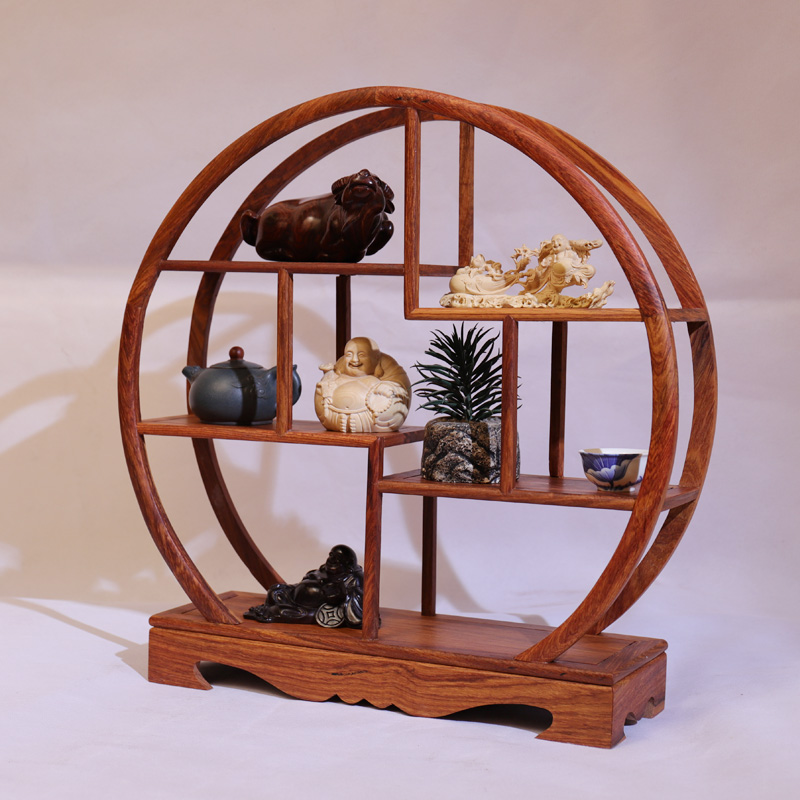 花梨红木小号茶壶置物架茶具紫砂壶架子实木中式多宝格