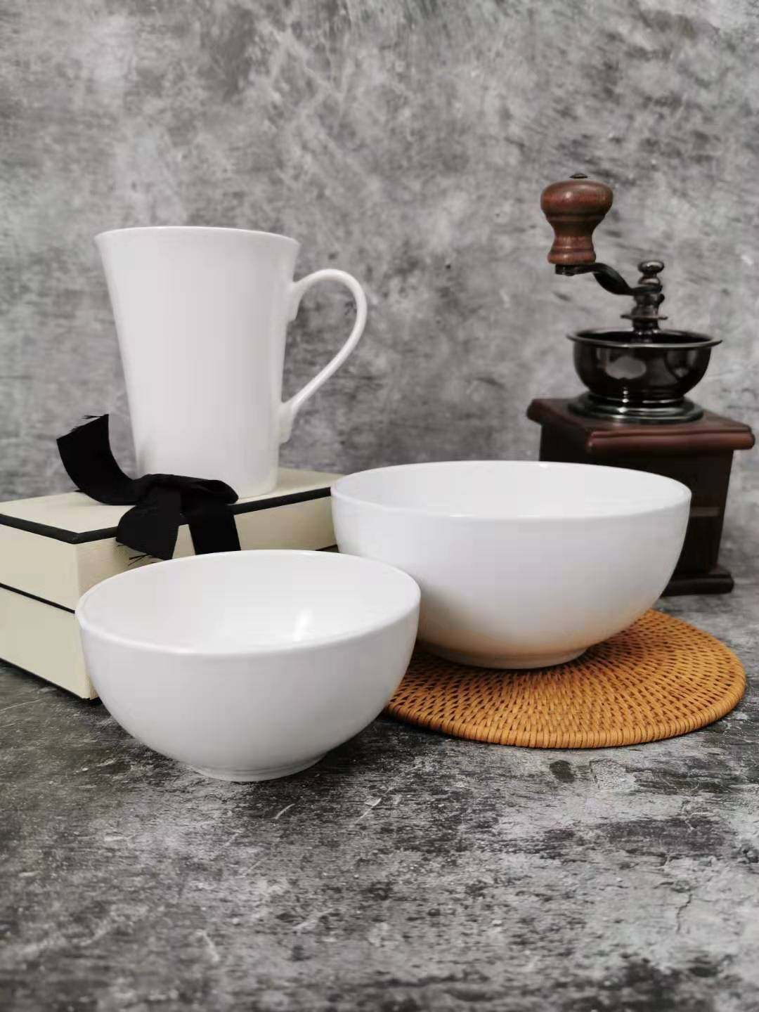 土耳其新款mikasa品牌骨瓷餐具 纯白无铅米饭汤碗 面碗