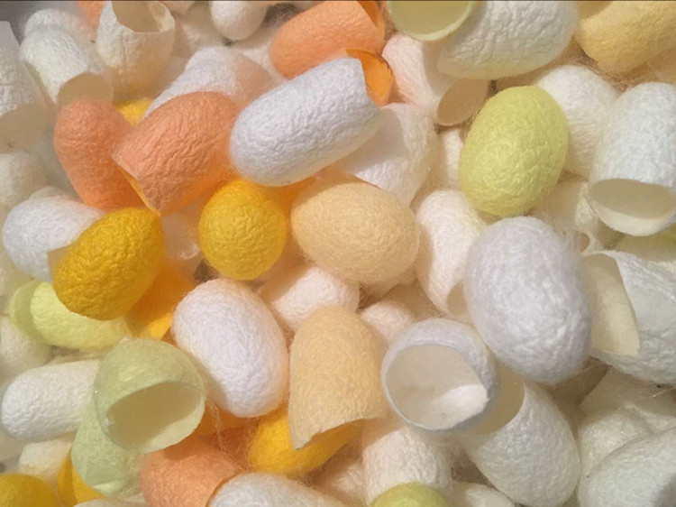 蚕茧天然学生品包装饰品装饰diy手工蚕丝彩色化妆