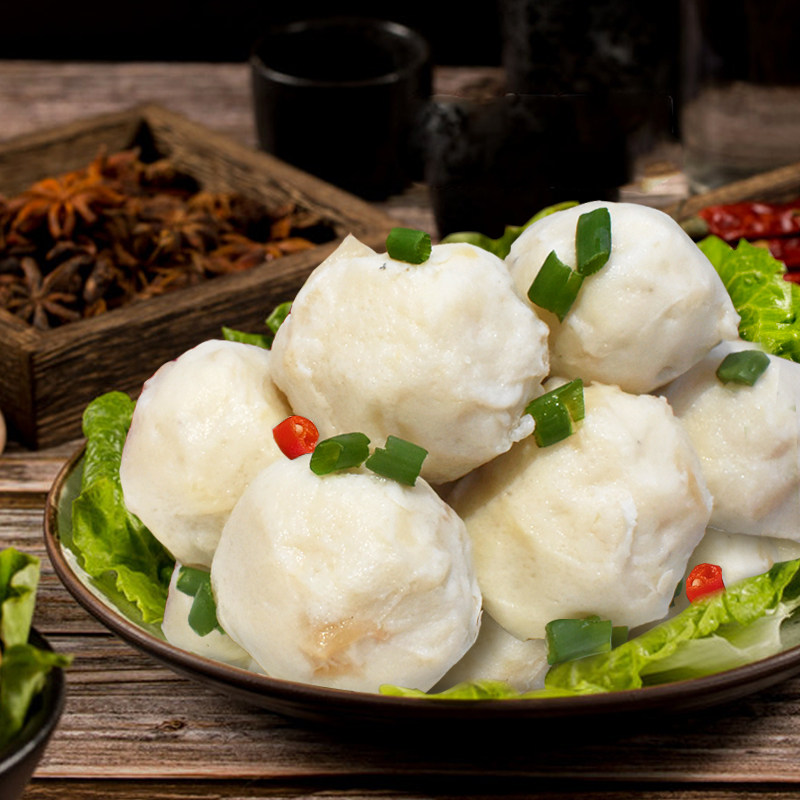 广东汕头特产墨鱼丸包邮鱼蛋潮州海底捞火锅食材250克丸子手打