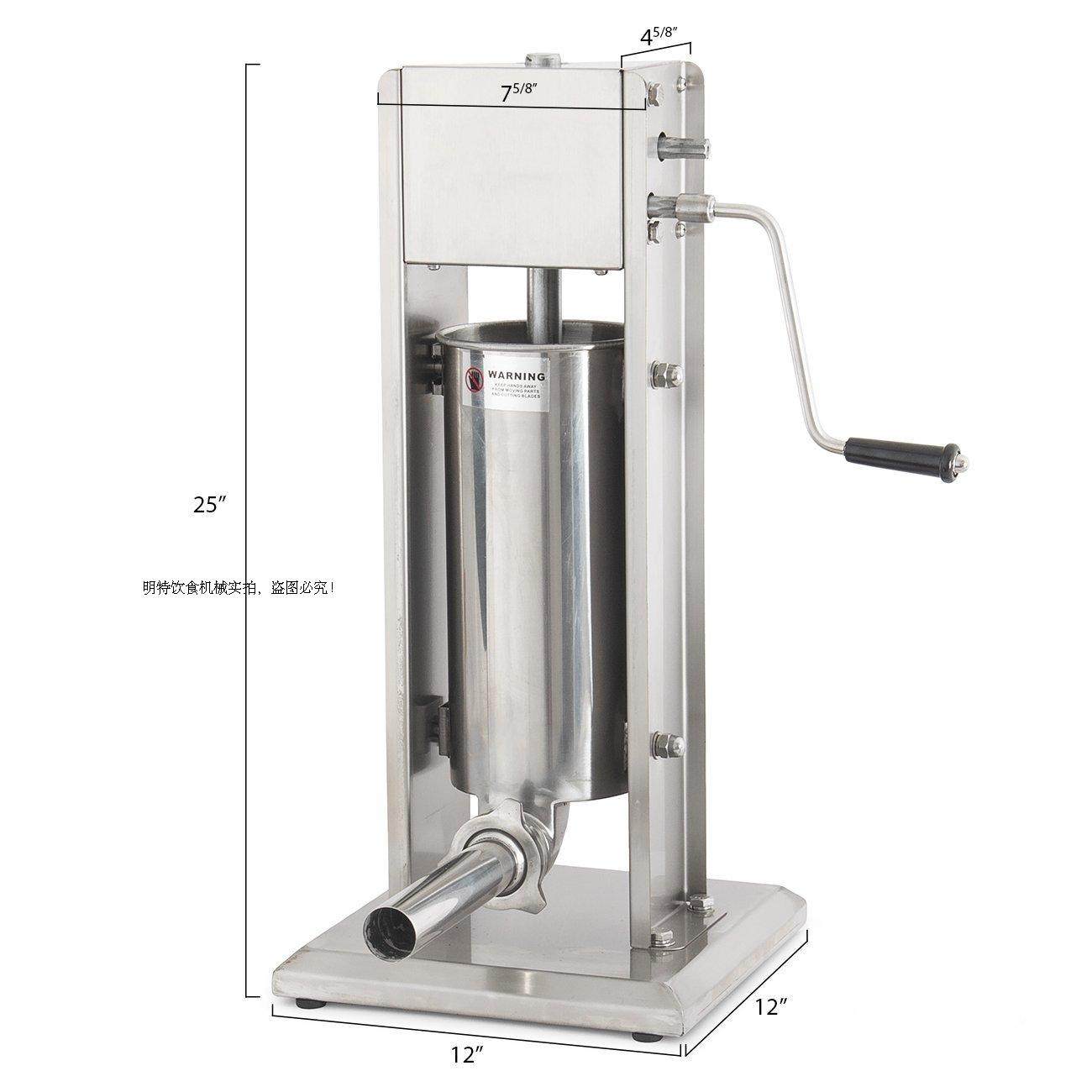 灌肠机新款家用立式不锈钢商用手动香肠机器手摇绞肉机