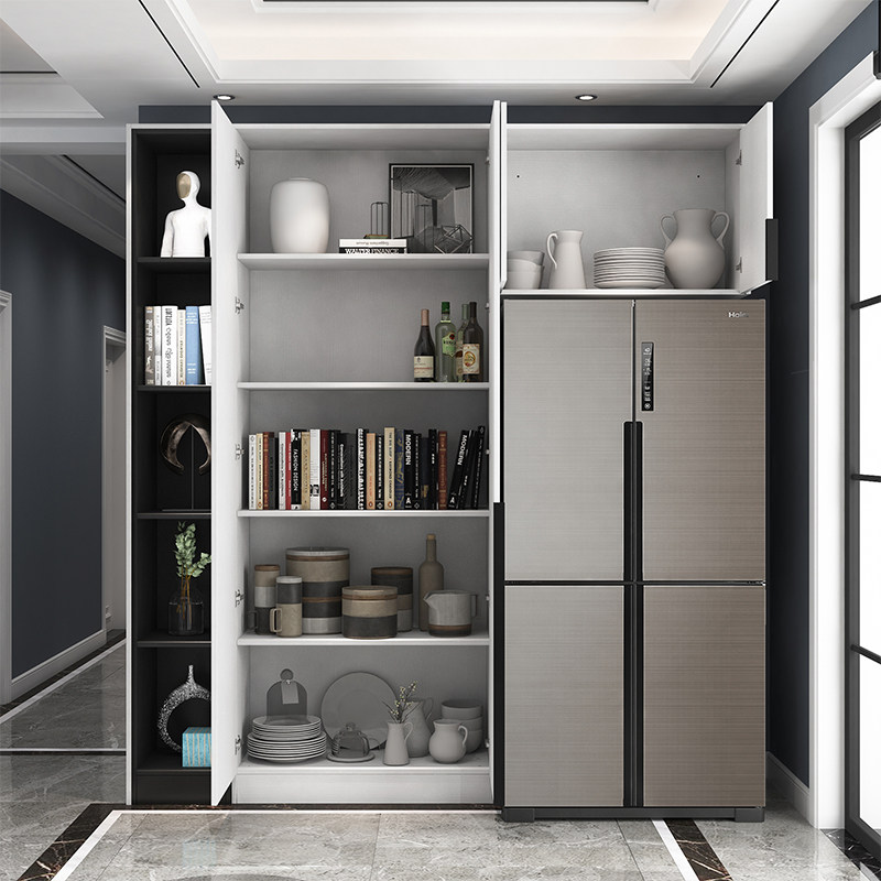 餐边柜酒柜一体靠墙高柜客厅餐厅嵌入式冰箱箱柜餐边柜
