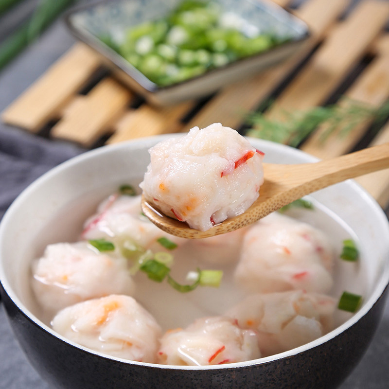 通隆仿龙虾丸400g火锅麻辣烫肉丸鱼糜制品冷冻鱼丸