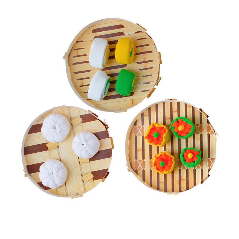端午一起包子美食黏土幼儿园儿童手工diy制作手工创意粘贴类