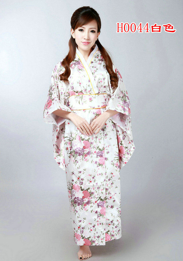 日本和服正装性感和服套装樱花和服舞台表演服装丝绸和服cospaly