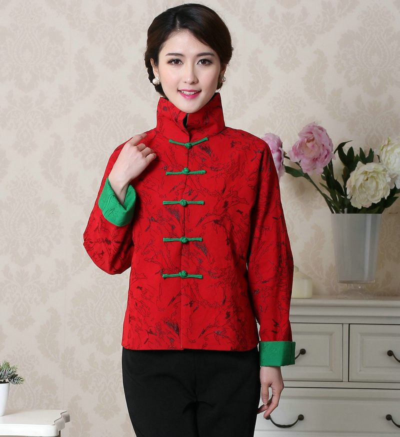 民族风超短唐装女士长袖外套宽松旗袍上衣春秋季女装中式复古茶服