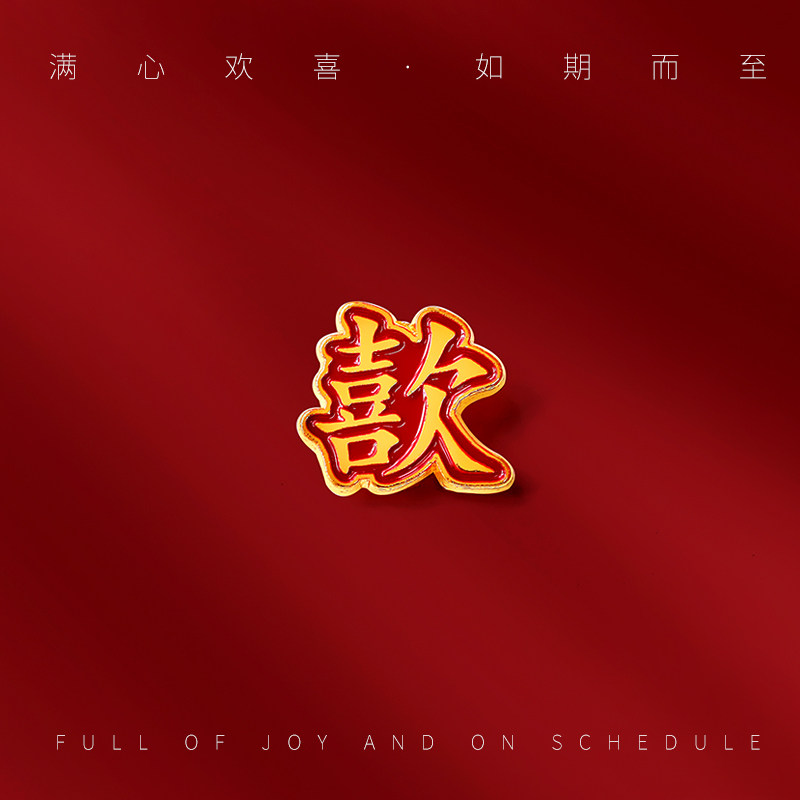 创意意中国风胸针万事胜意好运金属装饰物徽章个性文化创意邮册