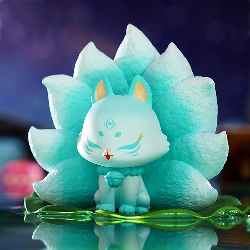 正版礼物女孩琉璃潮玩桌面狐狸九尾瑞祥上古潮玩盲盒