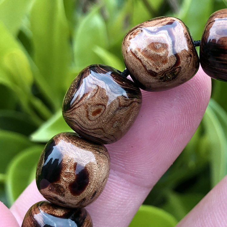 天然海柳手串血柳男女情侣父母佛珠桶珠手链12x12mm手串