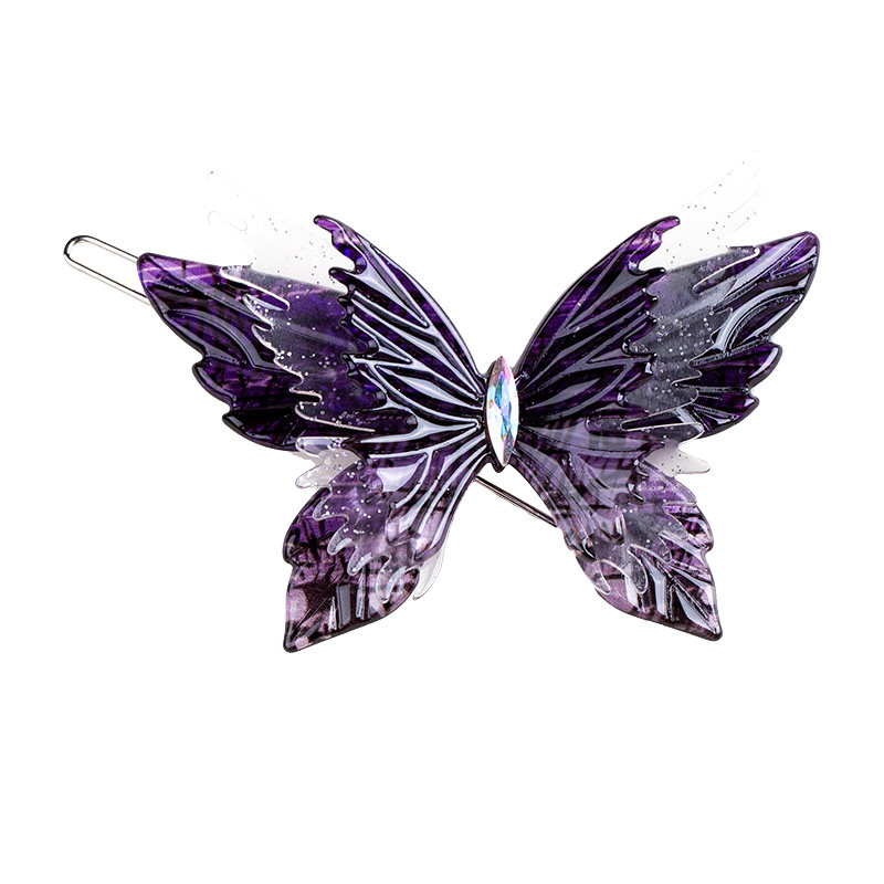 边夹女韩国侧边立体蝴蝶发卡卡子法国佩妮发夹发饰