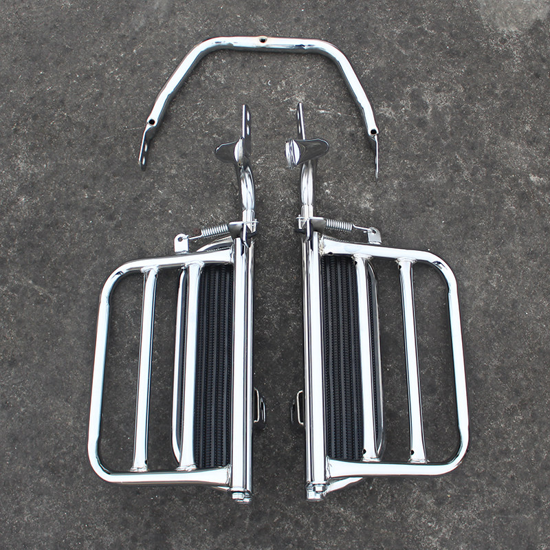 侧翻货架gn1258太子摩托车hj1258骑车加厚脚踏板摩托车车架