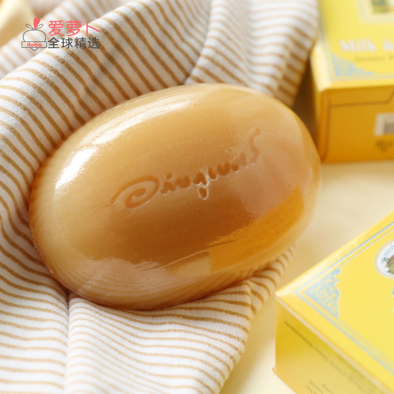 泰国蜂蜜牛奶富含维生素手工洗脸沐浴清洁保湿手工皂