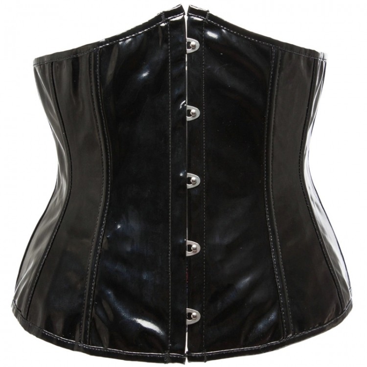 经典pvc宫廷塑身哥特束腰亮皮马甲紧身衣腰封塑身上衣