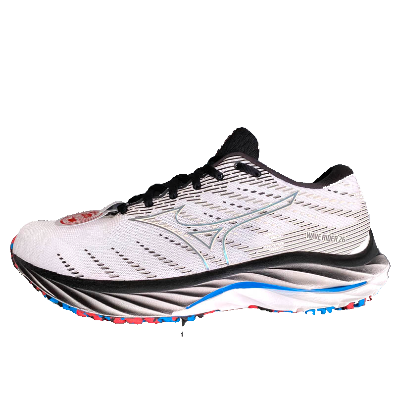 mizuno美津浓新款 运动鞋 rider 26超宽楦缓震跑步鞋 白色j1gc226401