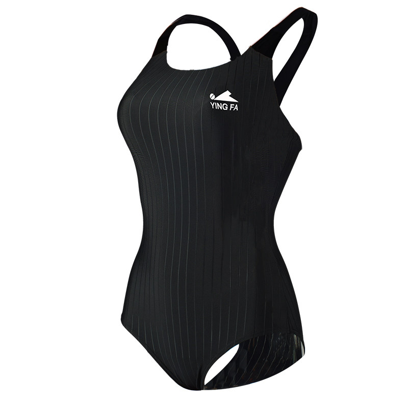 英发泳衣女连体三角专业泳装女士保守遮肚显瘦训练游泳衣舒适训练