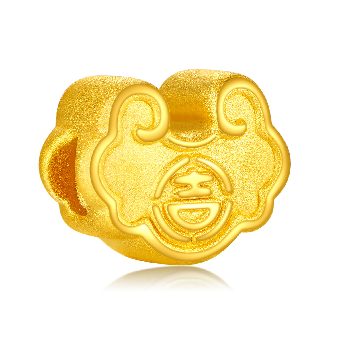 mclon曼卡龙吉祥如意黄金转运3d硬金手链足金串珠手饰