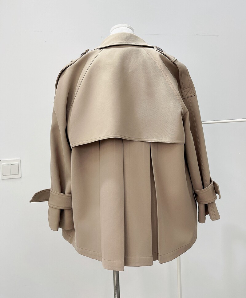 gagazhang塞纳河畔小个子特制短款风衣小众气质短外套风衣