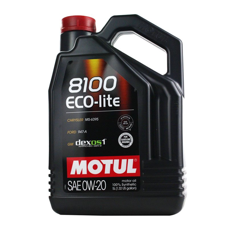 大富之家motul摩特8100 eco lite 0w-20 全合成汽车机油润滑油5l