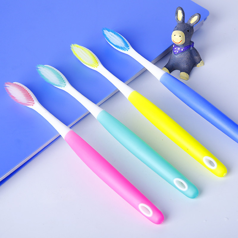 牙刷4支齿贝尔软毛成人家用中小小头细毛男女牙刷