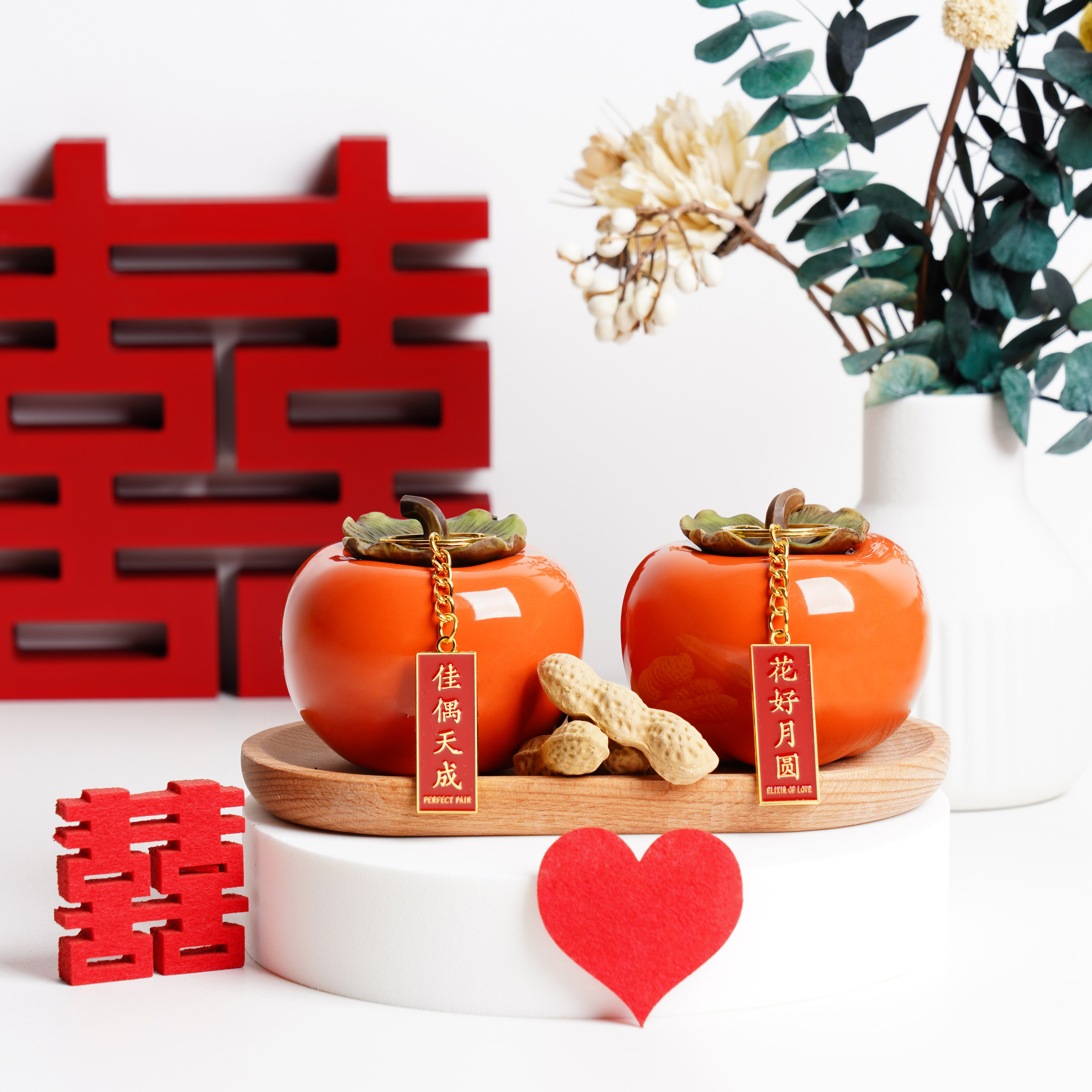 新婚礼物结婚摆件创意高级订婚新人婚房装饰创意礼盒